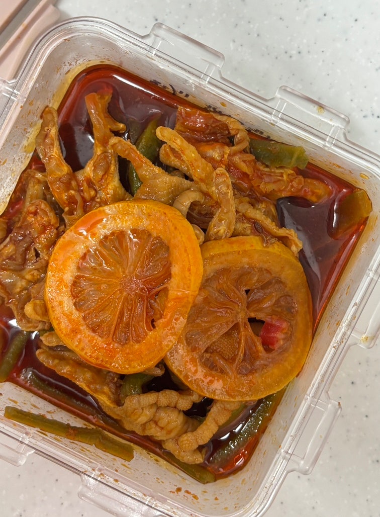 [소비로그] 찐 중국 현지 맛, 라라관 레몬궁채 무뼈닭발 내돈내산 솔직후기: 마유 주의!