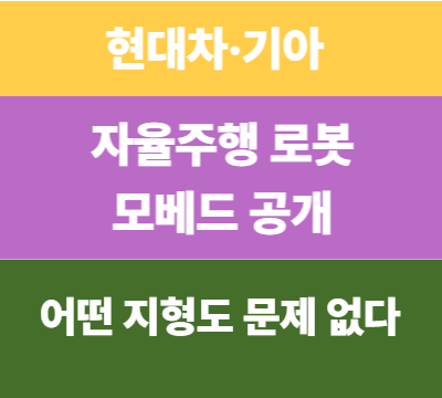  현대차·기아 자율주행 로봇 모베드 양산형 공개: 어디든 굴러간다