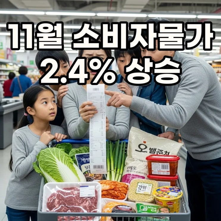 2.4%나 뛰어오른 11월 소비자<b>물가</b>, <b>고환율</b> 속 생활<b>물가</b> 부담