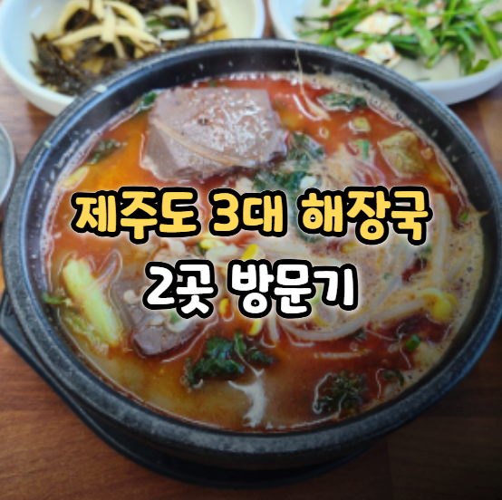  제주도 3대 해장국 2곳 방문기! 추천 맛집은?