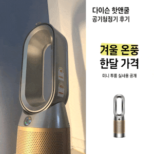 9평 미니투룸 겨울 난방 현실: [다이슨 핫앤쿨 공기청정기] 온풍 한 달 전기세 HP2