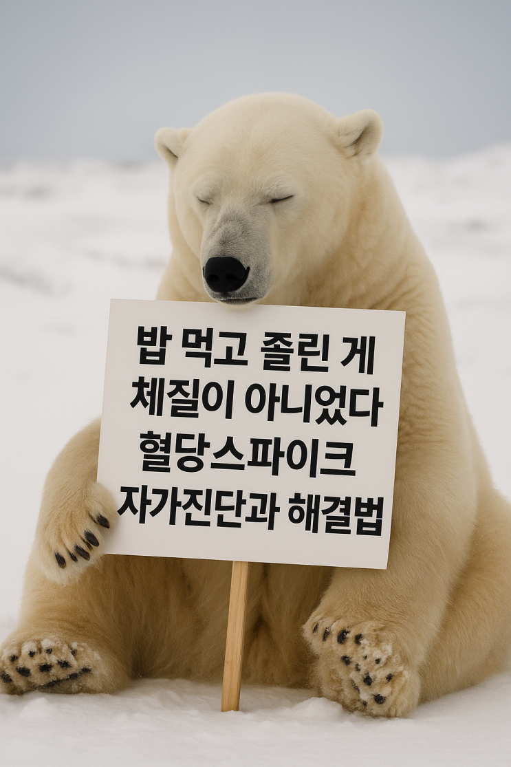  밥 먹고 졸린 게 체질이 아니었다 혈당스파이크 자가진단과 해결법