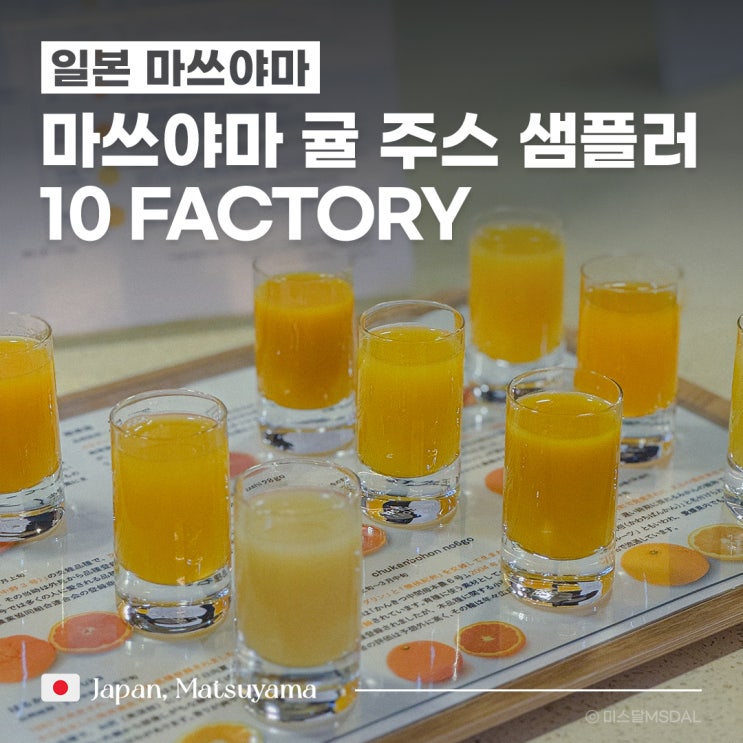  [일본/마쓰야마여행] 마츠야마 귤주스 샘플러 9종 맛보기_텐 팩토리 10 FACTORY