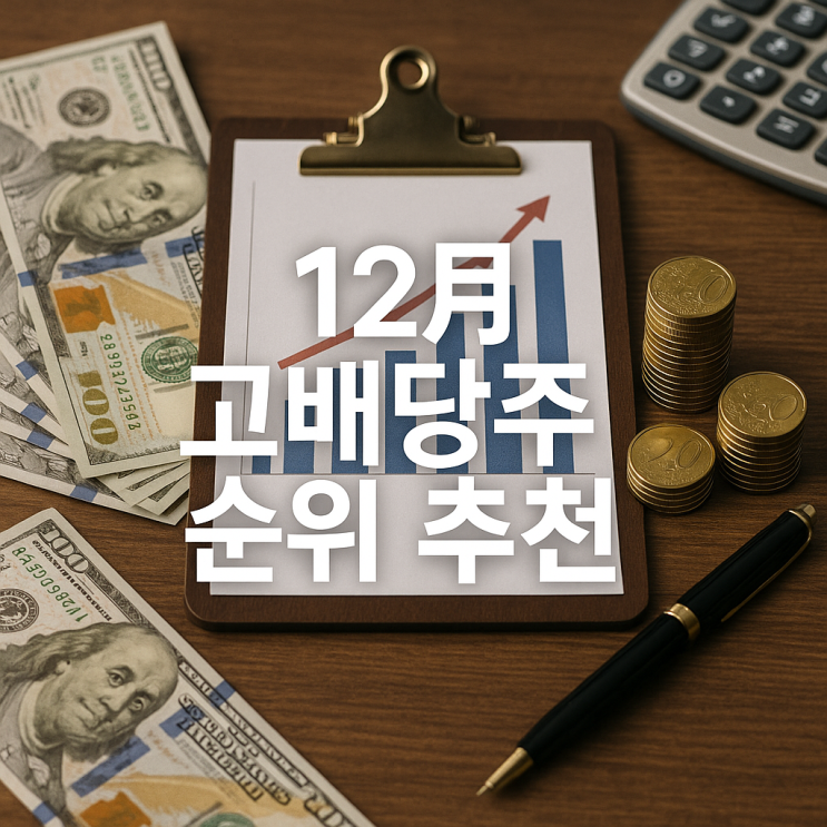  12월 고배당주 순위 추천, 은행 이자보다 높은 7~9% 수익률 확정 짓는 막차 탑승 전략