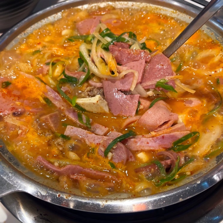  송도 부대찌개 맛집 아들식당 라면사리 무한리필