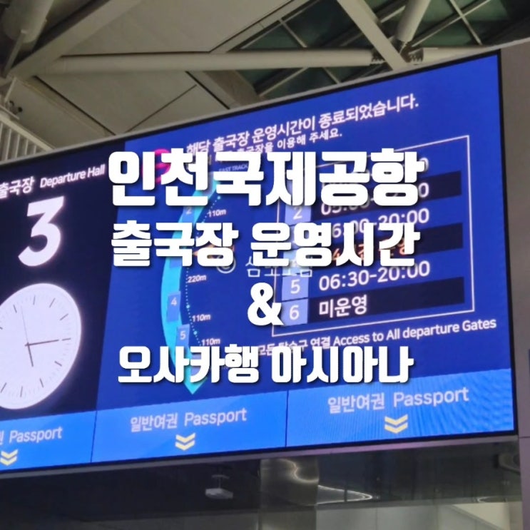  인천공항 출국장 운영시간 총정리 | 아시아나 오사카행 OZ112·OZ113 기내식 후기