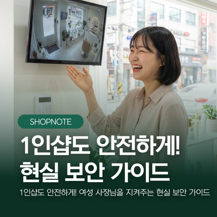  1인샵도 안전하게! 여성 사장님을 지켜주는 현실 보안 가이드