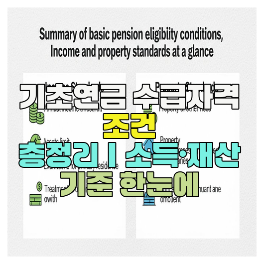  기초연금 수급자격 조건 총정리｜소득·재산 기준 한눈에
