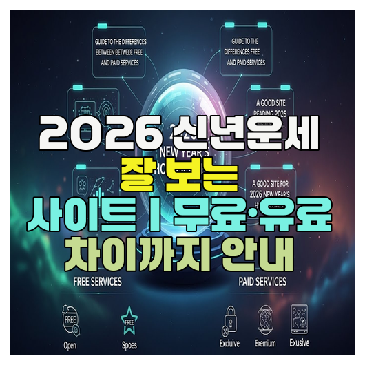  2026 신년운세 잘 보는 사이트｜무료·유료 차이까지 안내