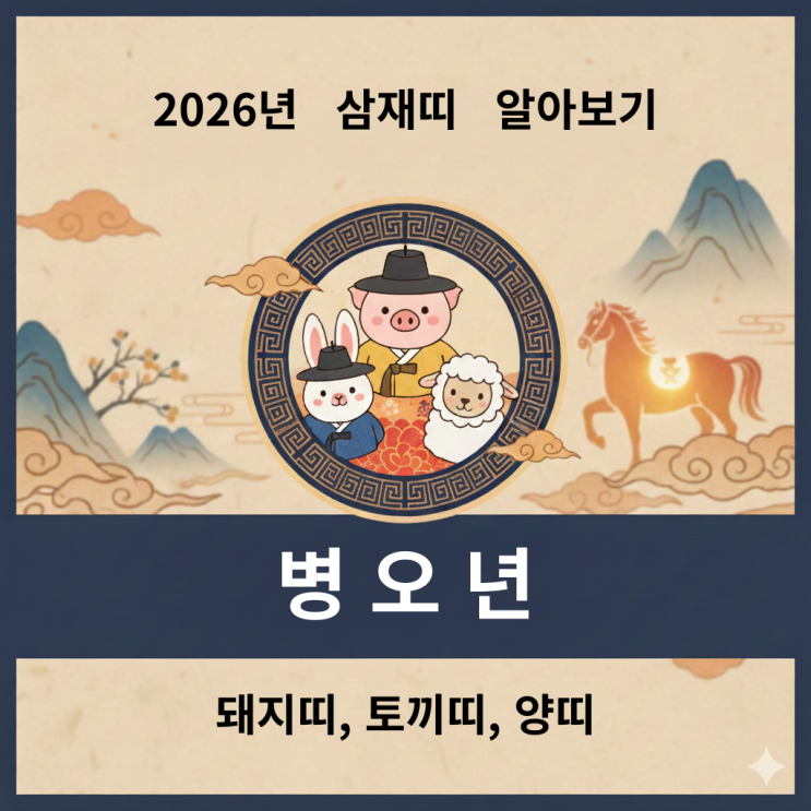  26년 삼재띠 병오년 돼지띠 토끼띠 양띠 가장 조심해야 할 '눌삼재' 운세와 현명한 대처