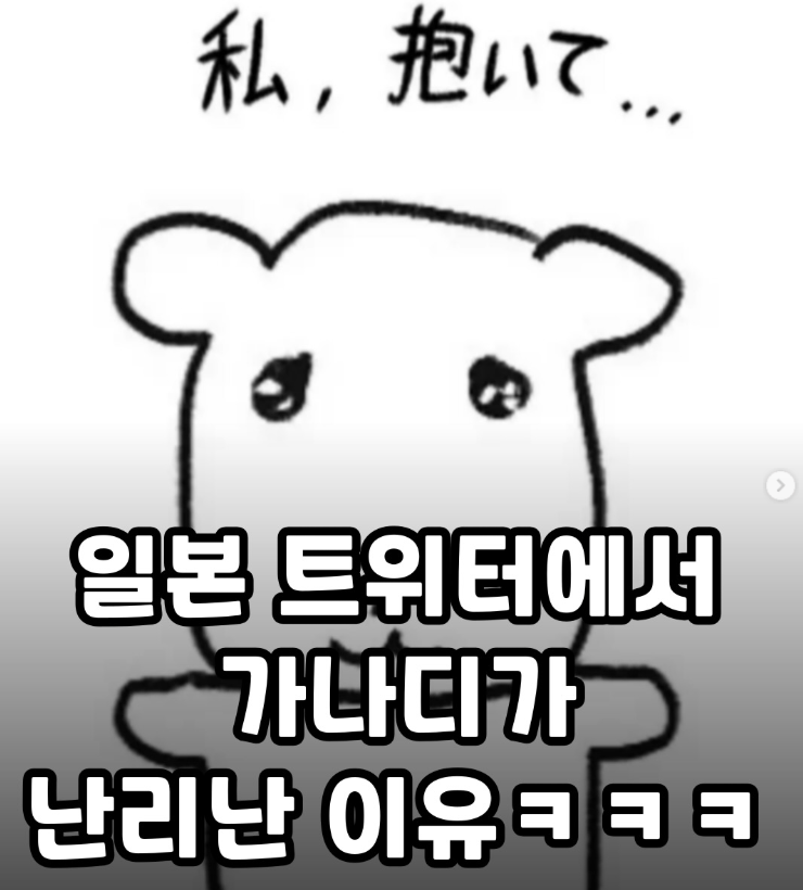  일본 트위터에서 가나디가 난리난 이유