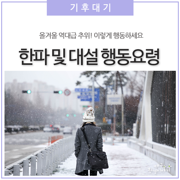 <b>대구 날씨</b> 영하권! 겨울철 한파 및 대설 대비 행동요령