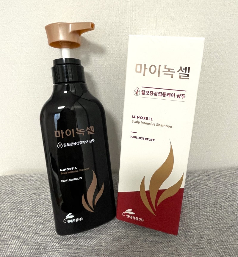 현대약품 마이녹셀 스칼프 인텐시브 샴푸 400ml - 4주 만에 68% 탈락모 감소? 머리숱 지키는 비....