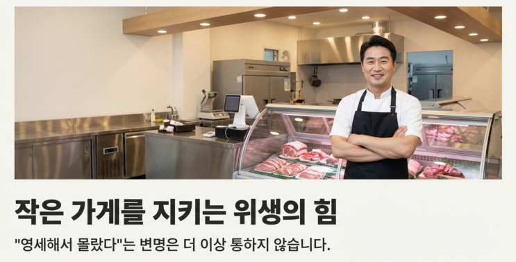  식육포장처리업 사장님, "영세해서 몰랐다"는 변명은 더 이상 통하지 않습니다.