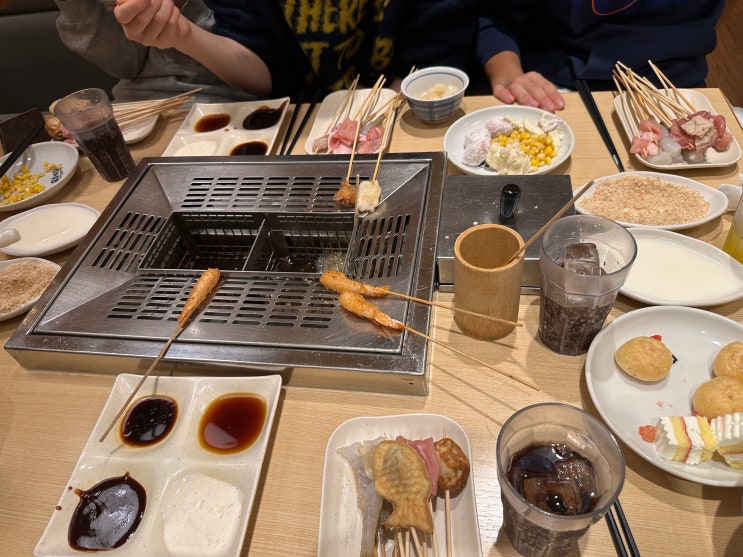  [오사카] 아이들이 좋아하는 일본음식점 쿠시카츠무한리필 쿠시야 모노가타리 텐노지미오(串家物語 天王寺MIO店)