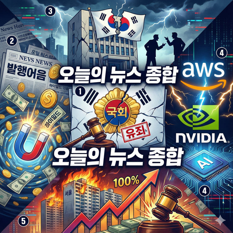 [오늘 뉴스 속보 실시간 요약] 대한민국 핫이슈 TOP5... 