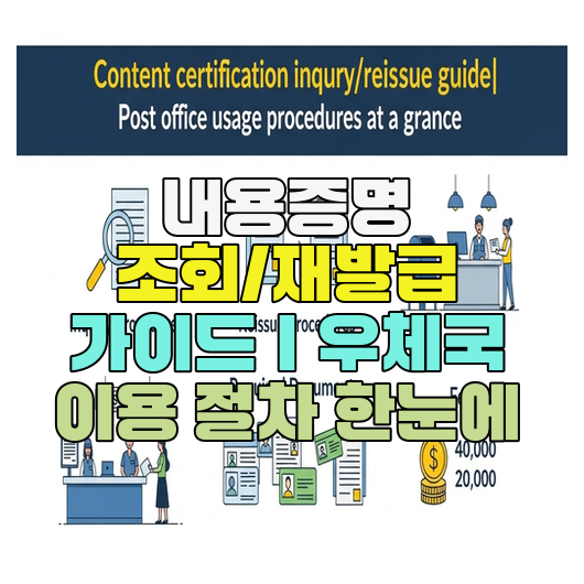  내용증명 조회/재발급 가이드｜우체국 이용 절차 한눈에