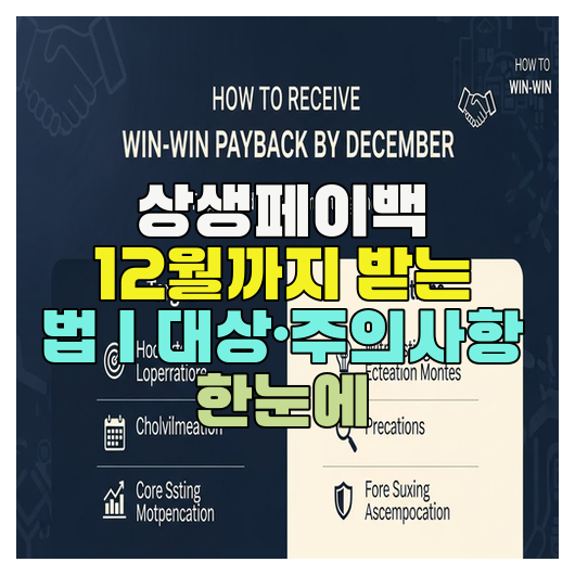  상생페이백 12월까지 받는 법｜대상·주의사항 한눈에