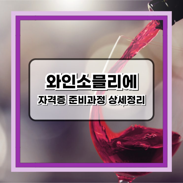  와인소믈리에 자격증 준비 과정 상세 정리