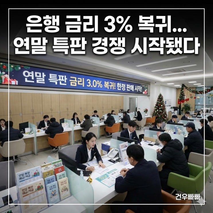 <b>은행 예적금</b> 금리 3%~4% 복귀, 연말 특판 경쟁 시작됐다.
