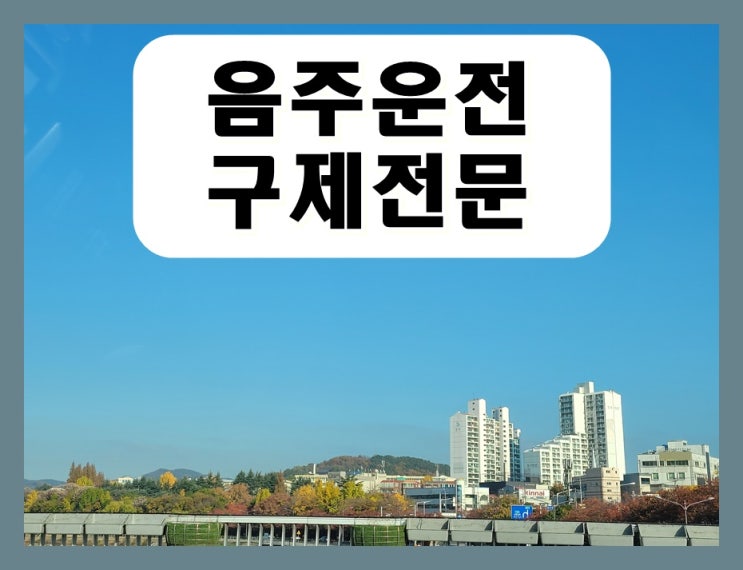  부천 행정사 음주운전 면허 구제 방안