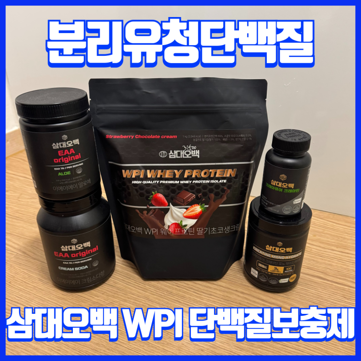 삼대오백 분리유청단백질 WPI 딸기초코생크림맛