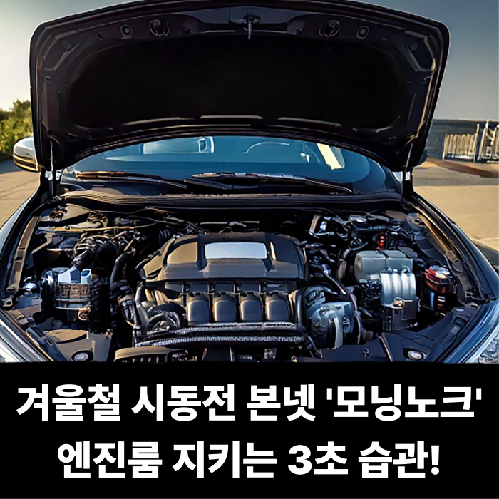  겨울철 자동차 시동전 해야할 본넷 "모닝노크" 엔진룸 지키는 3초 습관 잊지마세요!