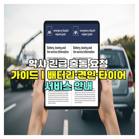  악사 긴급 출동 요청 가이드｜배터리·견인·타이어 서비스 안내