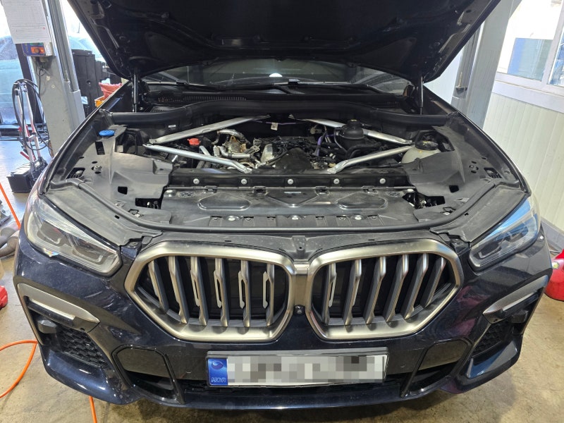 BMW X6 엔진오일 및 미션오일, 디퍼런셜 오일, TC 오일 교체, 엔진마운트, 연료필터 교체