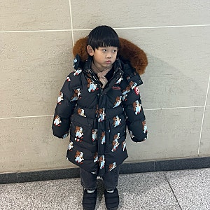 5살 55개월 베베드피노 롱패딩 120 사이즈
