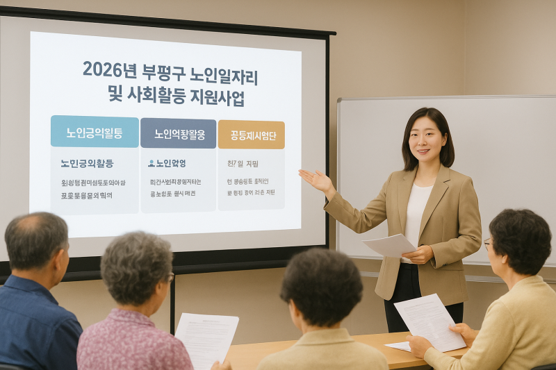 2026년 부평구 노인일자리 및 사회활동 지원사업 참여자 모집 안내