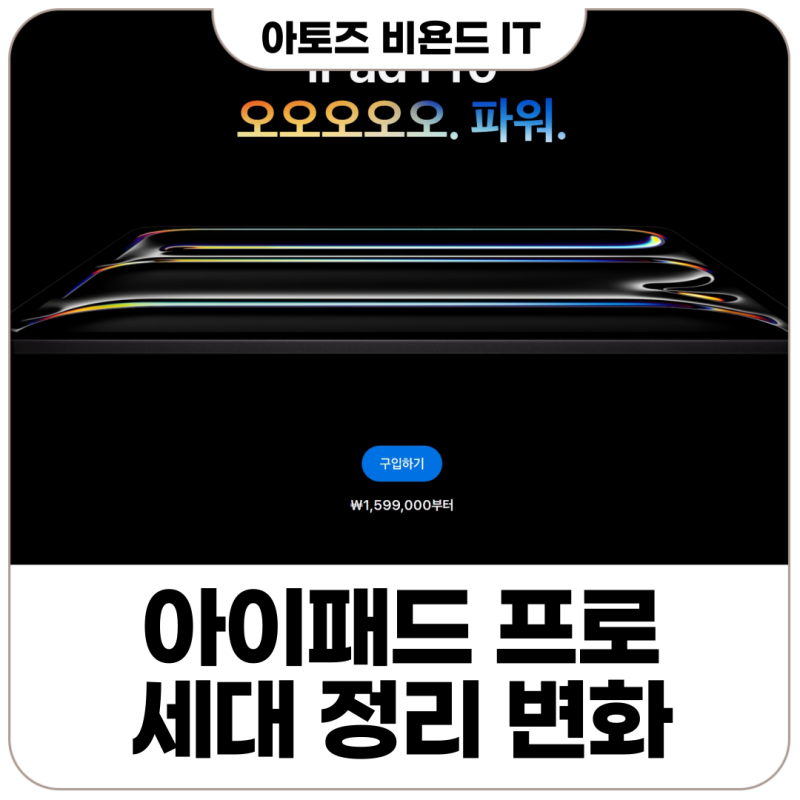 아이패드 프로 세대 정리 12.9인치 11인치 구분 변화의 역사