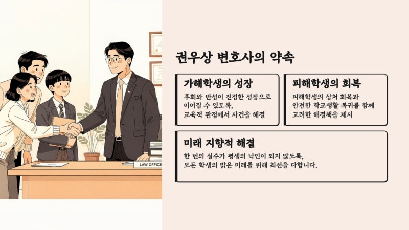 학폭 가해자, 신속한 대응과 피해자의 배려로 원만히 종결된 사례. 관련 이미지 6