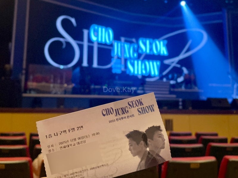 2025 조정석 SHOW: SIDE B-서울 관람후기, 조정석콘서트 연세대학교 대강당 나구역 시야 주차
