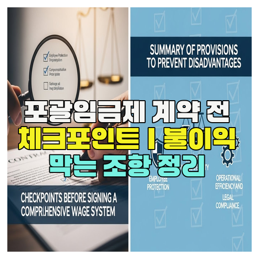  포괄임금제 계약 전 체크포인트｜불이익 막는 조항 정리