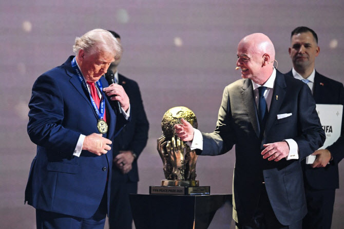<b>트럼프</b>, 초대 '<b>FIFA 평화상</b>' <b>수상</b>
