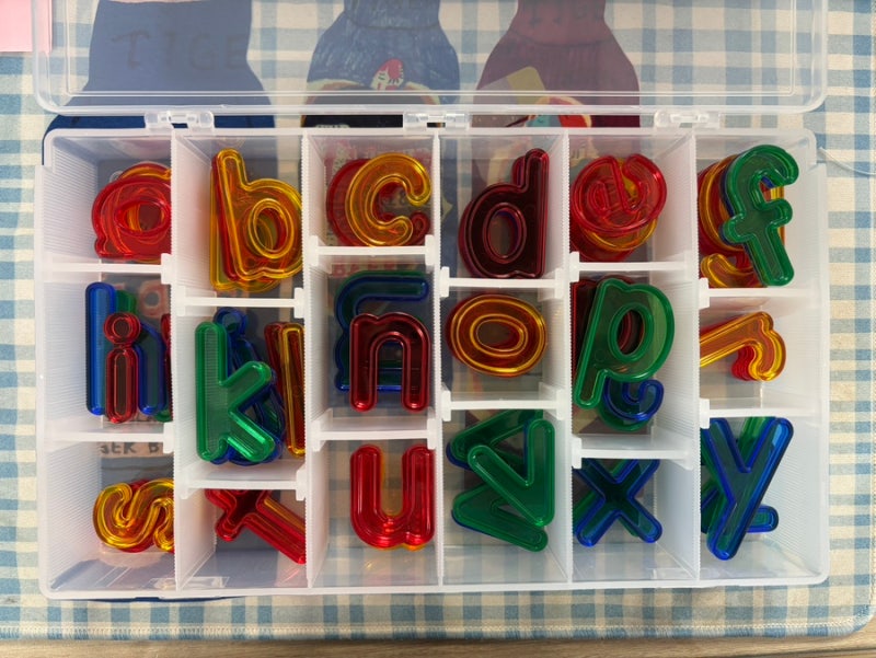 넘버블럭스, 알파벳 수배열판 교구 정리하기(다이소 분할케이스 정리함)