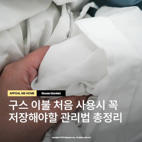  구스이불 커버 처음사용시 매듭법 이불세탁 건조 사용 보관법 총정리