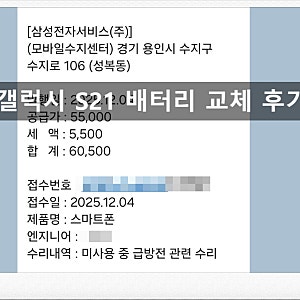 4년 사용한 갤럭시 S21 배터리 교체 후기 (교체비용, 소요시간)