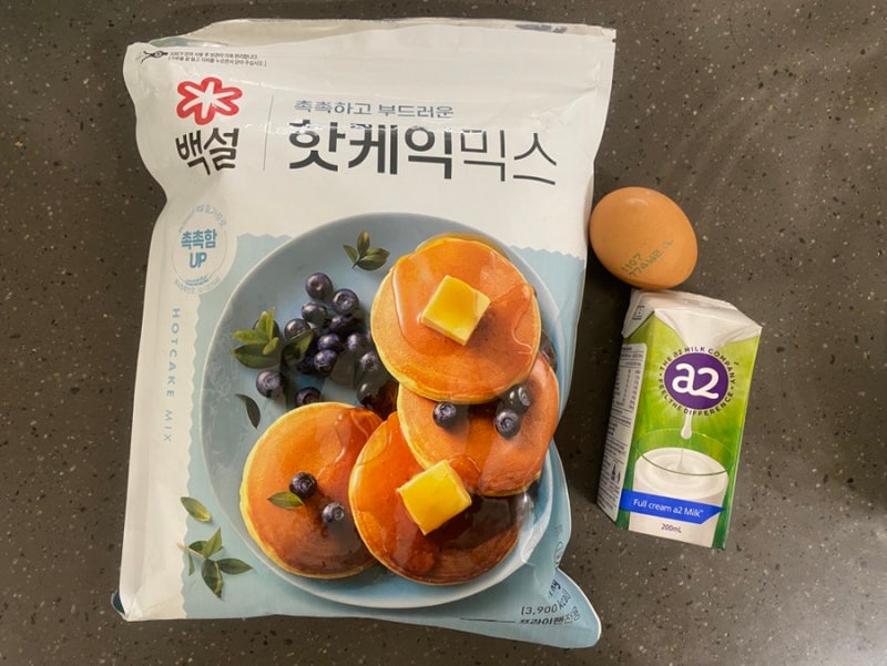 백설 핫케익 믹스를 활용한 와플 만들기