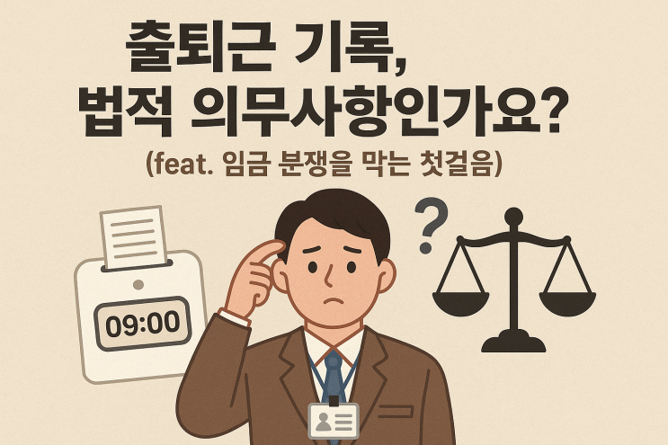  출퇴근 기록, 법적 의무사항인가요? (feat. 임금 분쟁을 막는 첫걸음)