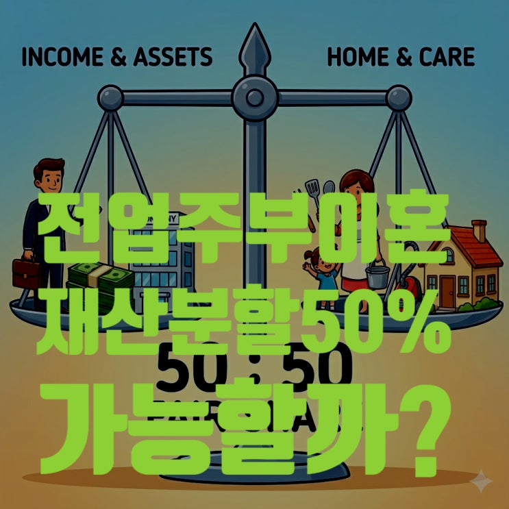 전업주부 이혼 재산분할 50% 가능할까? 2025년 판례와 기여도 입증 총정리