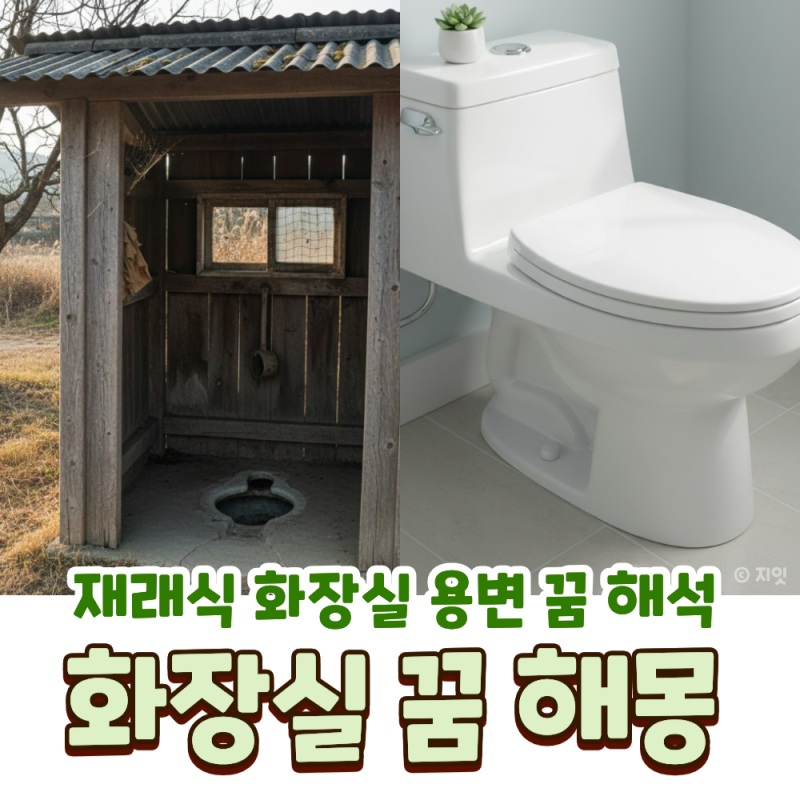 화장실 꿈 해몽 재래식 화장실 용변꿈 운세 의미 심리 해석