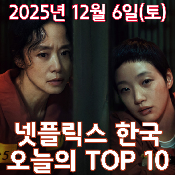 [넷플릭스 한국] 오늘의 TOP 10 - 2025년 12월 6일(토)