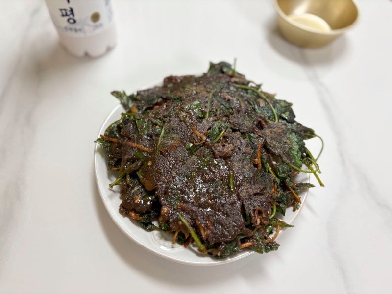 도토리전 만들기 간단 레시피 방아잎 쭈꾸미 부침개