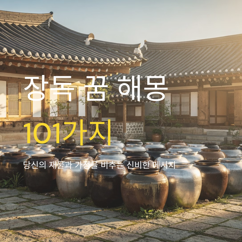 장독 꿈, 조상의 지혜, 풍요의 상징: 장독 꿈 해몽 101가지 - 항아리 꿈, 항아리 꿈 해몽