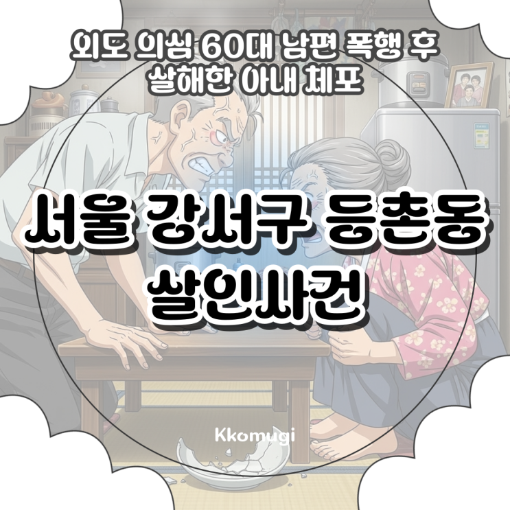 등촌동 살인사건, 외도 의심 <b>60대 남편</b> 폭행 후 <b>살해</b>한 아내 체포