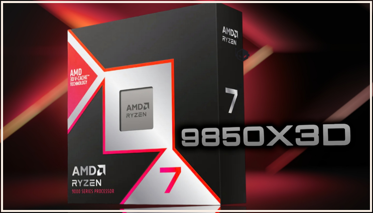  AMD 라이젠 7 9850X3D 3D V-Cache CPU 유출
