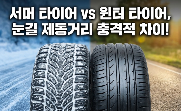  눈길에 휘청했다면? 윈터 타이어 vs 서머 타이어 차이점 완벽 정리