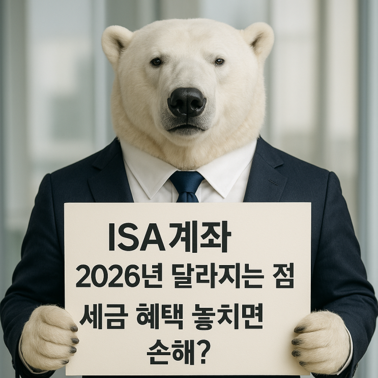  ISA계좌 2026년 달라지는 점 세금 혜택 놓치면 손해? 